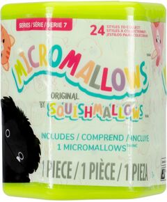 SQUISHMALLOWS Micromallows noslēpumainā plīša rotaļlieta, 6 cm Mīkstās rotaļlietas