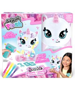 AIRBRUSH PLUSH Plīša DIY komplekts Vienradzis ar aerogrāfu, 25 cm Mīkstās rotaļlietas