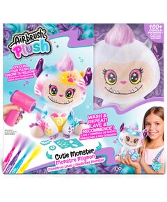 AIRBRUSH PLUSH Plīša rotaļlieta ar aerogrāfu Cutie Monster, 25 cm Mīkstās rotaļlietas