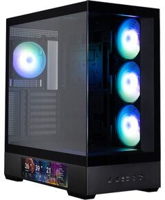 Zalman P40 DS, ATX Mid Tower PC Case, 4 x 120mm ARGB Fans, Black Datoru korpusi
