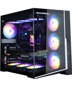 Zalman D40F, ATX Mid Tower PC Case, 7 x 120mm FRGB Fans, Black Datoru korpusi