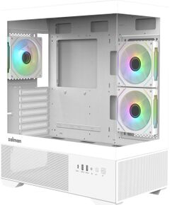 Zalman CHRONIX V2, ATX Mid Tower PC Case, 3 x 120mm ARGB Fans, White Datoru korpusi