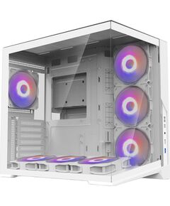 Zalman D40, ATX Mid Tower PC Case, 7 x 120mm ARGB Fans, White Datoru korpusi