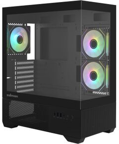Zalman CHRONIX V2, ATX Mid Tower PC Case, 3 x 120mm ARGB Fans, Black Datoru korpusi