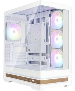 Zalman P40 NAMU, ATX Mid Tower PC Case, 4  x 120mm ARGB Fans, White Datoru korpusi