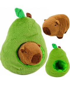 LeanToys Zielone Awokado z Kapibarą 2w1 Pluszowe Maskotka Przytulanka 35 cm Mīkstās rotaļlietas