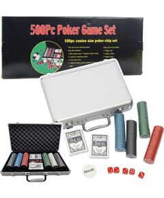 LeanToys Zestaw Do Gry W Pokera Profesjonalny Aluminiowa Walizka 500 el. Galda spēles