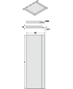 Ēveles asmeņi CMT 792.511.35; 510x35x3 mm; SP; 2 gab. Ēveļu asmeņi