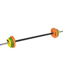 Saliekams stienis ar čuguna svaru, 140 cm stienis, 20 kg treniņu komplekts, REBEL ACTIVE Hanteles