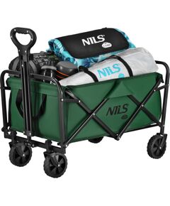 NC4306 SALOKĀMI TŪRISTU RATIŅI, ZAĻI, 70 L, NILS CAMP Туристические (для кемпинга) тележки