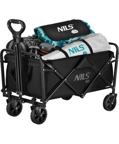 NC4306 SALOKAMĀ KEMPINGU VAGONS BLACK 70L NILS CAMP Туристические (для кемпинга) тележки