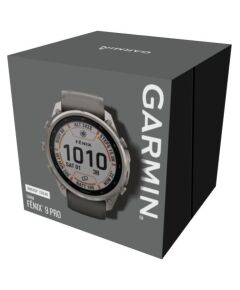 Garmin   Fenix 9 Pro – inReach, Solar, 51mm
Titanium with Pebble Grey Silicone Band Smart-Watch Умные часы