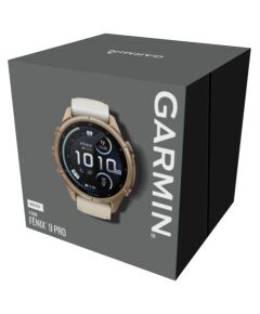 Garmin   Fenix 9 Pro – inReach, 43mm
Autumn Gold Titanium with Cream/French Grey Silicone Band Smart-Watch Умные часы