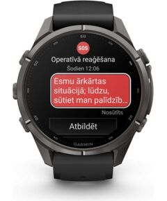 Garmin   FEnix 9 Pro – inReach, 43mm, Carbon Gray DLC Titanium with Black/Pebble Grey Silicone Band Smart-Watch Умные часы