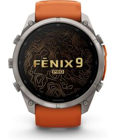 Garmin   Fenix 9 Pro – inReach, 51mm
Titanium with Autumn Orange/Spark Orange Silicone Band Smart-Watch Умные часы