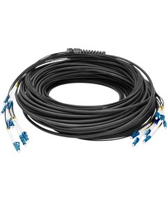 Digitus fiber optic universal breakout cable, duplex, LC/UPC connector, single mode OS2 (black, 30 meters, pre-assembled) Tīkla vadi