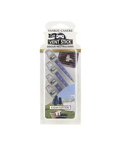 Yankee Candle Clean Cotton Vent Stick - Car Incense Pins (4 PCS) Telpu aromāti