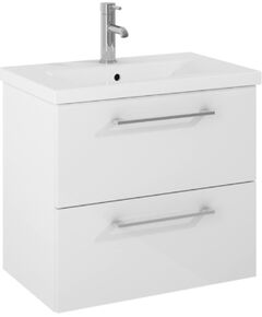 Jika izlietnes un skapīša komplekts Ponta 600x386 mm, H-530 mm, 2A, balts Izlietnes skapis