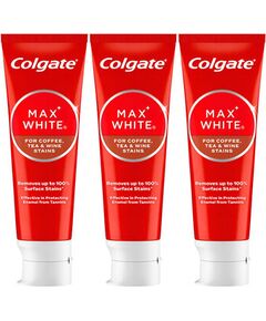 Colgate Max White Coffee, Tea, Wine Toothpaste Trio - Pasta na zuby 75ml Духи и косметика