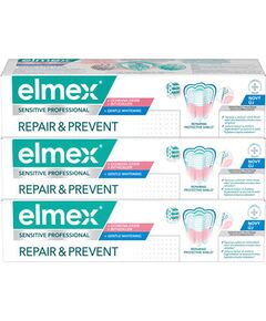 Elmex Repair & Prevent Gentle White Trio - Zubní pasta 75ml Smaržas - NESAKĀRTOTS