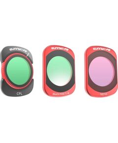 Sunnylife Pocket 4/3 CPL ND16 1/4 Black Mist filter set Sporta kameru aksesuāri
