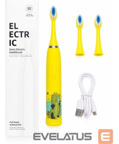 Szczoteczka iLike Do zębów Kids Rechargeable Sonic Electric Toothbrush USB Charging 3 Brush Heads (1+2 Replacement Heads) Soft Bristles Waterpro (ILIKW1ET3Y)  Электрические зубные щетки, Ирригаторы 