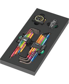 Wera 9740 foam insert L-key set 1, 20 pieces, screwdriver black/grey, in foam insert for tool trolley Новинки Для дома и сада 