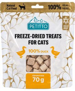 PETITTO Liofilizowana kaczka w kostkach 70g Suņu barība