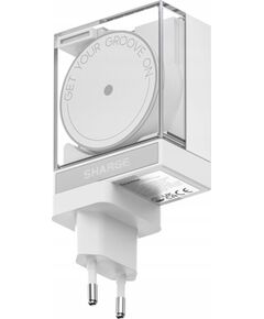 PowerNeed SHARGE Retractable 65 GaN Charger, 65W, 2x USB-C, integrated USB-C cable - white Jaunumi - Datori