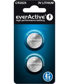 Lithium battery mini everActive CR2025 - blister 2 pcs. Baterijas un akumulatori