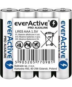 Alkaline batteries AAA / LR03 everActive Pro 4 pcs Baterijas un akumulatori
