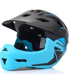 Pilnu seju nosedzoša veloķivere Meteor Hydra M 55-58 cm melna/zila Велосипедные шлемы