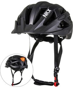 Aizsargķivere NKX City LED velosipēda ķivere ar iebūvētu gaismu L izmērs Melna Velo ķiveres