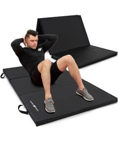 Stabils, saliekams paklājiņš ar Velcro stiprinājumu, 180 x 90 x 5 cm, melns - Marbo Sport Vingrošanas paklājiņi