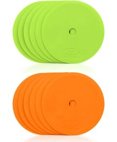 Plakanie lauka marķieri - apaļi 15 cm - 6x zaļi 6x oranži SMJ sport ZPO-OG Fitnesa preces