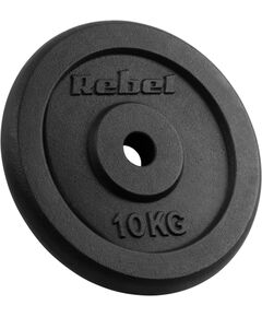 Čuguna atsvaru komplekts 2x10kg, 31mm caurums, klasiskā plāksne, REBEL ACTIVE Svaru ripas un stieņi