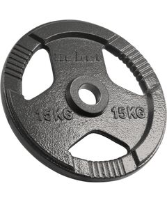 Čuguna olimpisko svaru komplekts 2x15kg, 51mm caurums, plāksne ar rokturiem, REBEL ACTIVE Hanteles