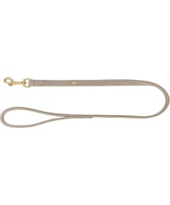 Trixie Smycz miejska Pure, dla psa, skórzana, XS–S: 1,20 m/10 mm, jasnoszara Citas preces