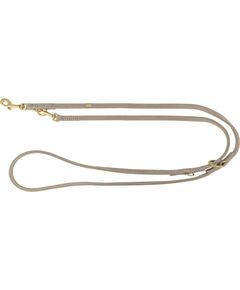 Trixie Smycz przepinana Pure, dla psa, skórzana, XS–S: 2 m/10 mm, jasnoszara Citas preces