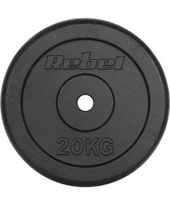 Čuguna atsvars 20 kg, 31 mm caurums, klasiskā plāksne, REBEL ACTIVE Hanteles