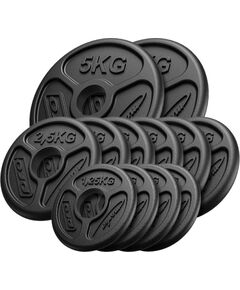 Olimpiskie svaru diski no čuguna 30 kg / 2 x 5 kg + 6 x 2,5 kg + 4 x 1,25 kg - Marbo Sport Hanteles