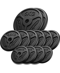 Čuguna svaru diski "slim" 30 kg / 4 x 1,25 kg, 6 x 2,5 kg, 2 x 5 kg - Marbo Sport Hanteles