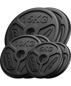 Olympia čuguna svaru disku komplekts 60 kg / 2 x 15 kg + 2 x 10 kg + 2 x 5 kg MW-2x15KG_2x10KG_2x5KG-OLI - Marbo Sport Hanteles