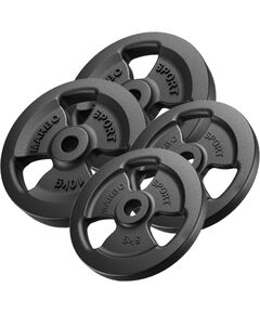 30mm svara diski Tri-Grip weight plates made of cast iron set 30 kg / 2 x 10 kg + 2 x 5 kg - Marbo Sport Hanteles