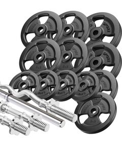 Pastiprinātu rokturu un svaru komplekts 83 kg - Marbo Sport Hanteles