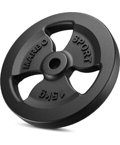Standarta čuguna Tri Grips svara plāksne 15 kg ar ø31 mm urbumu - Marbo Sport Hanteles