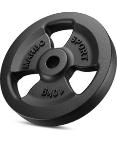 Standarta čuguna Tri Grips svara plāksne 10 kg ar ø31 mm urbumu - Marbo Sport Hanteles