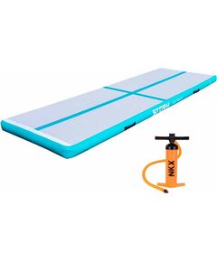 Piepūšams vingrošanas matracis Story Airtrack 3m x 1m x 10cm aquagreen Vingrošanas paklājiņi