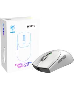 MSI Gaming Mouse FORGE GM340 WIRELESS Wireless 2.4 GHz, Bluetooth, USB White Peles, ievadierīces