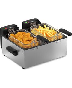 Tristar FR-9342  Double deep fryer 3600W 6L Silver Karstā Gaisa Katli (AirFryer)